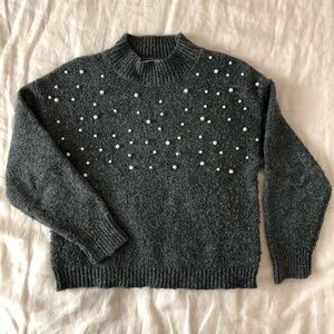 Zara ⚪️ pearl ⚪️ embellished sweater